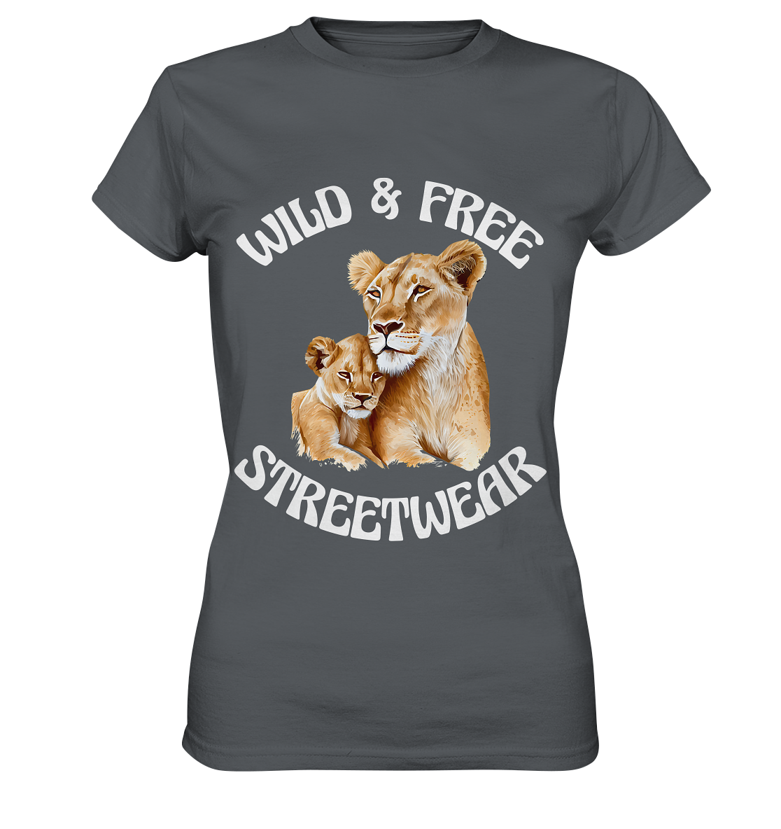 WILD & FREE NO 11 LION FAMILY - STREETWEAR - STATEMENT - Ladies Premium Shirt