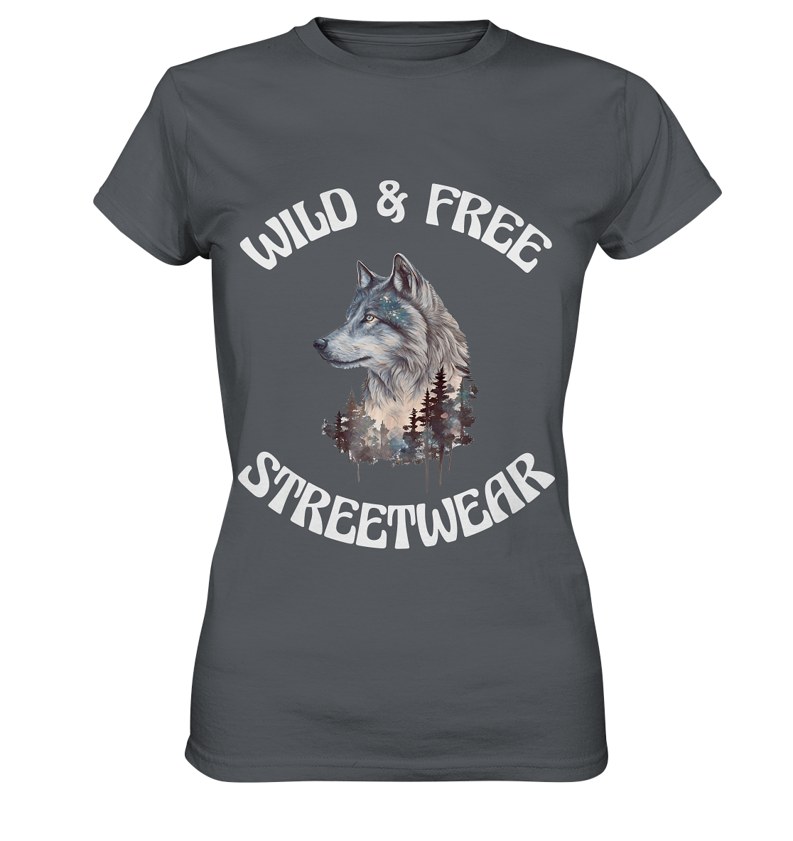 WILD & FREE NO 3 WOLF STREETWEAR - STATEMENT - Ladies Premium Shirt