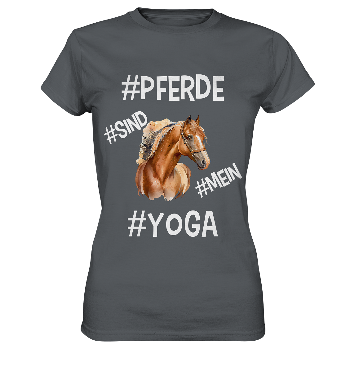 PFERDE SIND MEIN YOGA - STATEMENT STREETWEAR - Ladies Premium Shirt