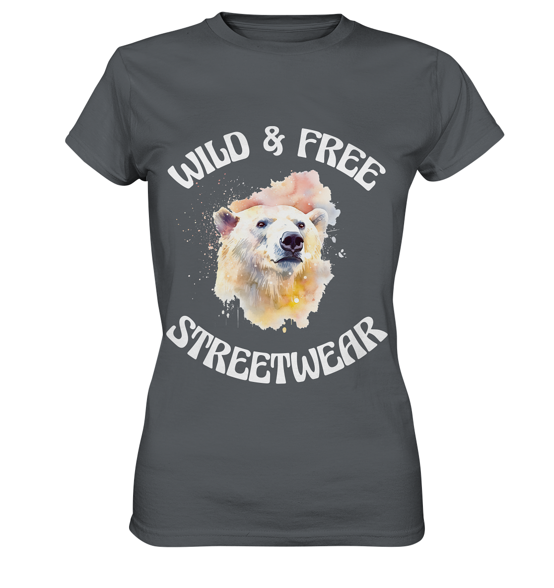 WILD & FREE NO 6 POLAR BEAR - STREETWEAR - STATEMENT - Ladies Premium Shirt