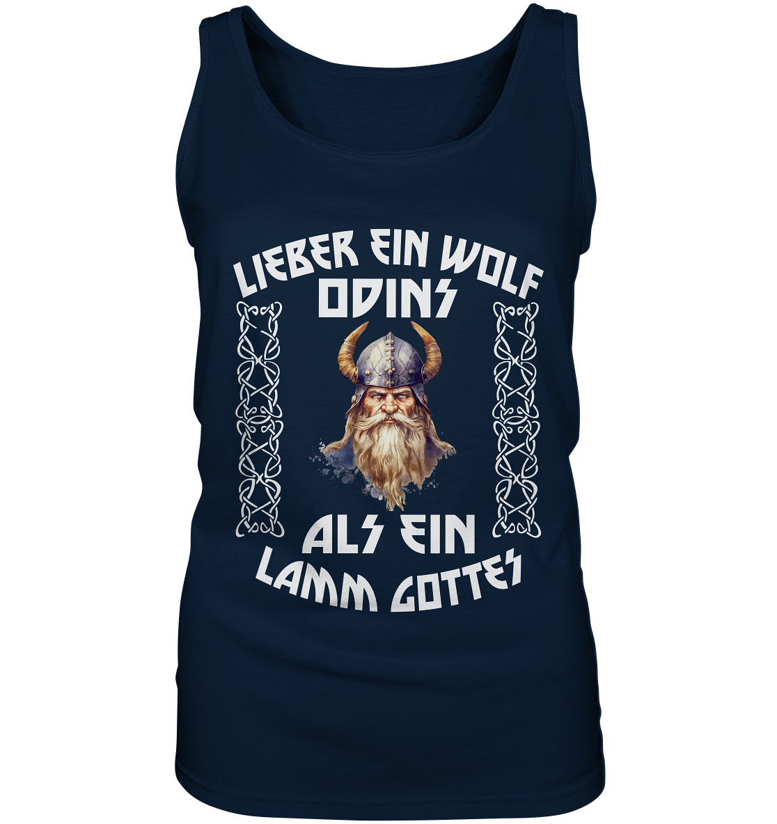 LIEBER EIN WOLF ODINS NO 4 - STREETWEAR - STATEMENT - Ladies Tank-Top
