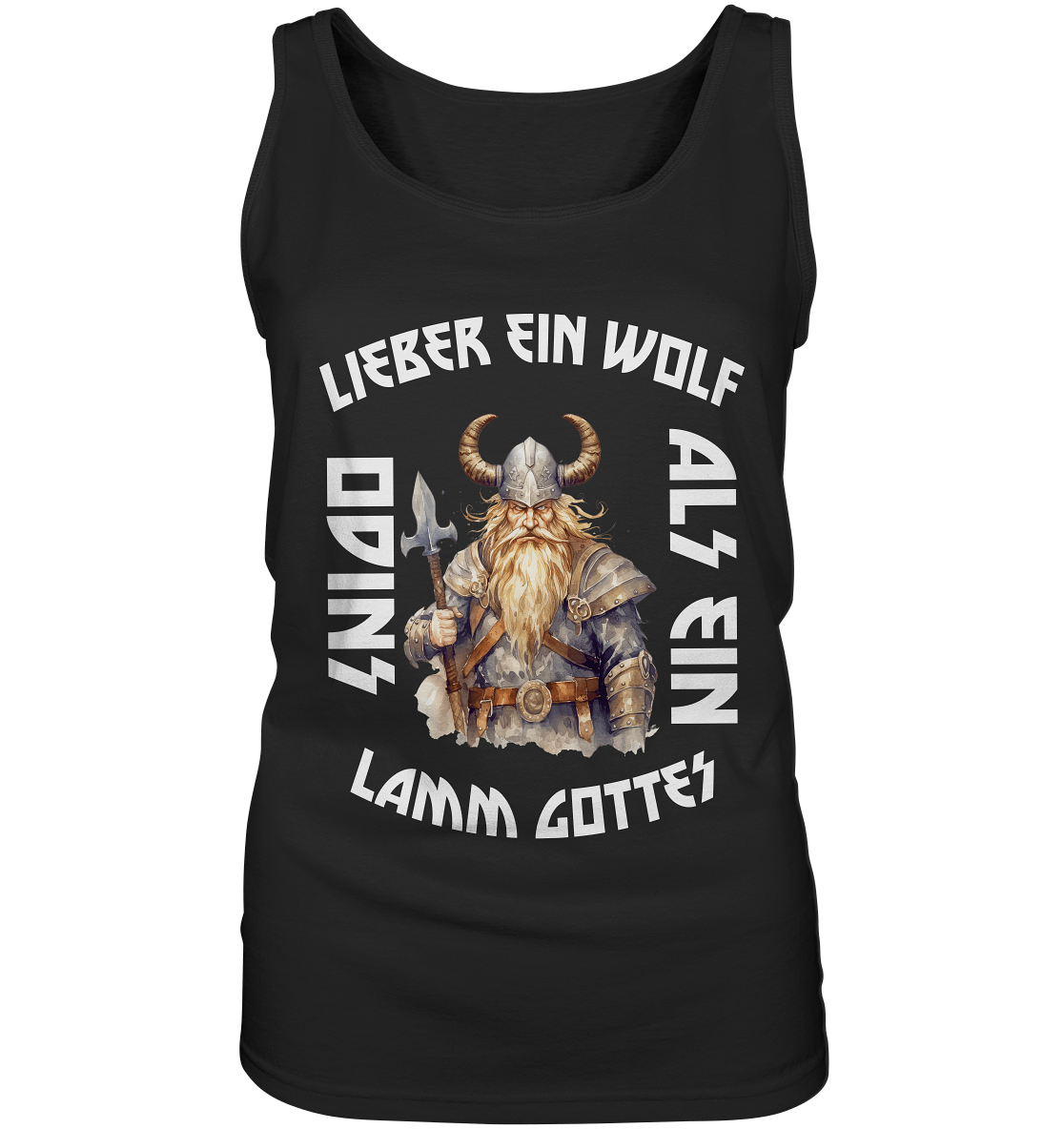LIEBER EIN WOLF ODINS NO 3 - STREETWEAR - STATEMENT - Ladies Tank-Top