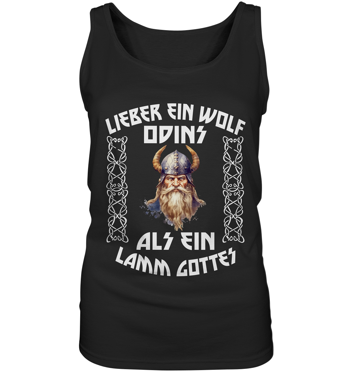 LIEBER EIN WOLF ODINS NO 4 - STREETWEAR - STATEMENT - Ladies Tank-Top