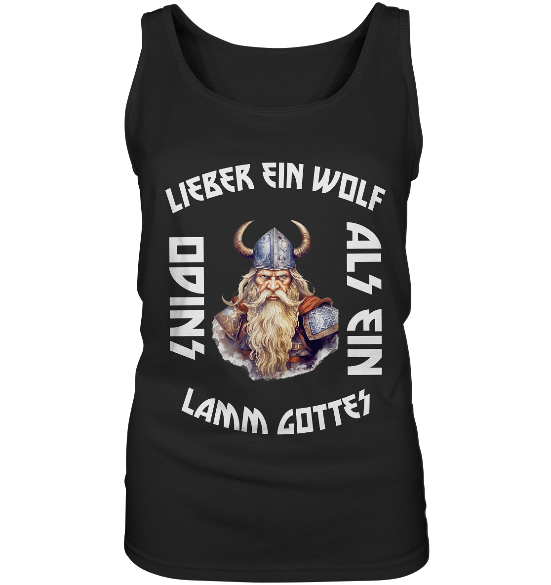 LIEBER EIN WOLF ODINS NO 2 - STREETWEAR - STATEMENT - Ladies Tank-Top