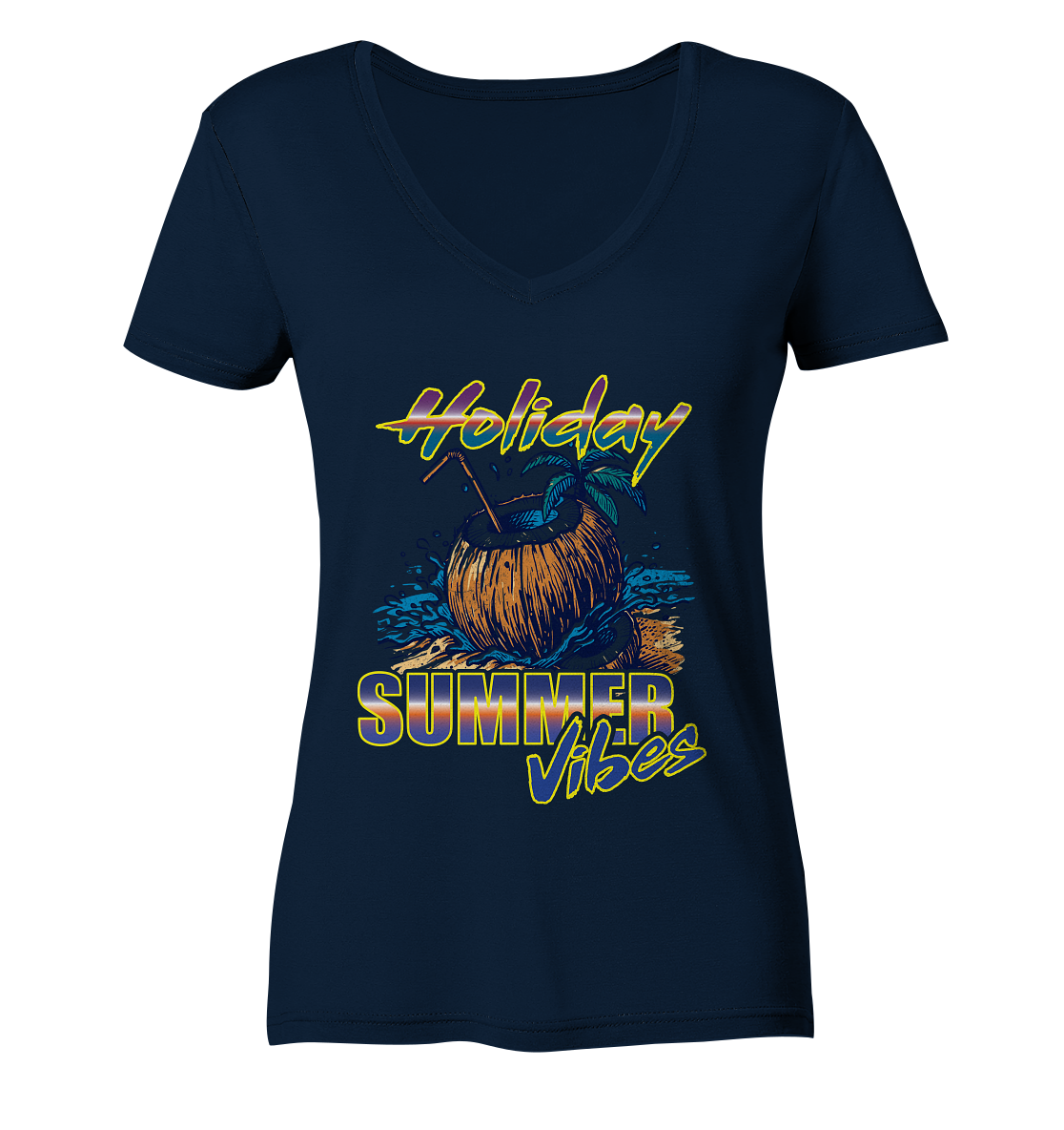 Urlaubs T-Shirt Holiday - Ladies V-Neck Shirt