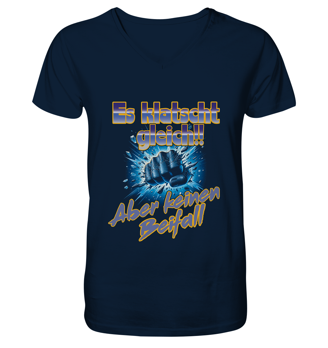 Es klatscht gleich - Mens Organic V-Neck Shirt