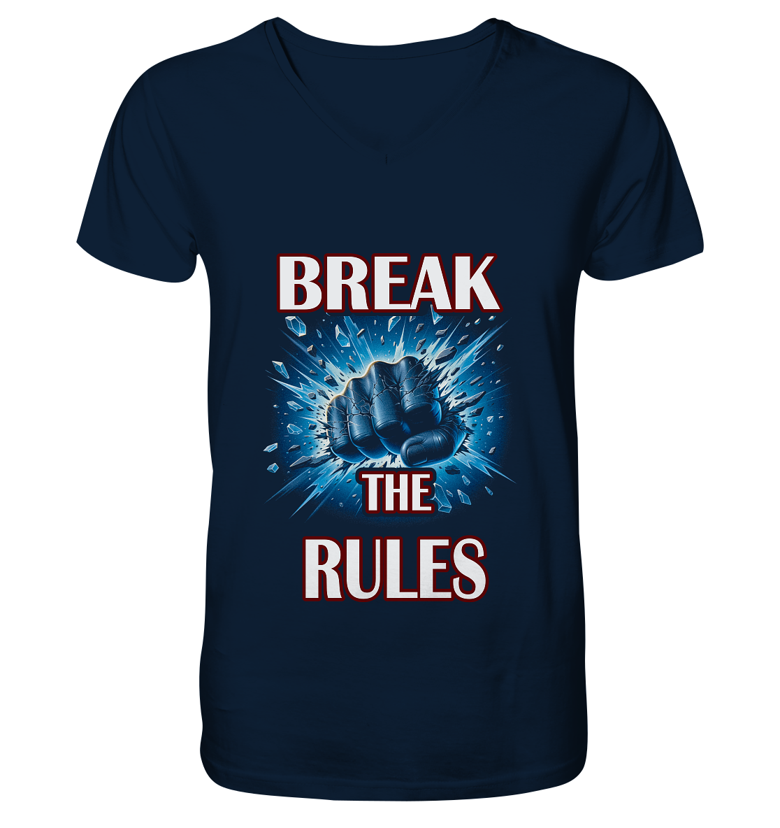 Rules T-Shirt Herren V-Neck blau