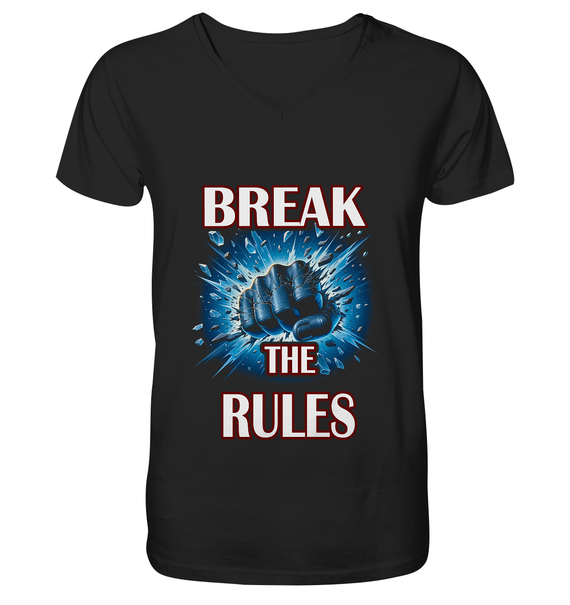 Rules T-Shirt Herren V-Neck schwarz