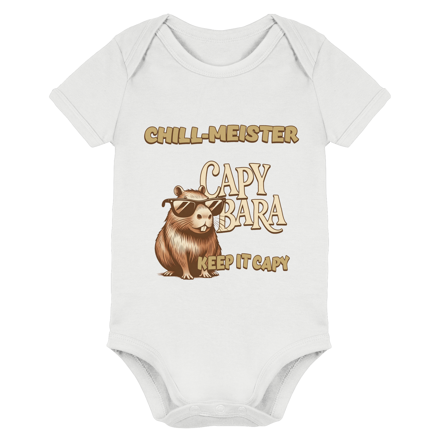 Chill-Meister Capybara – Keep it Capy (Bio & Premium) - Organic Baby Bodysuit