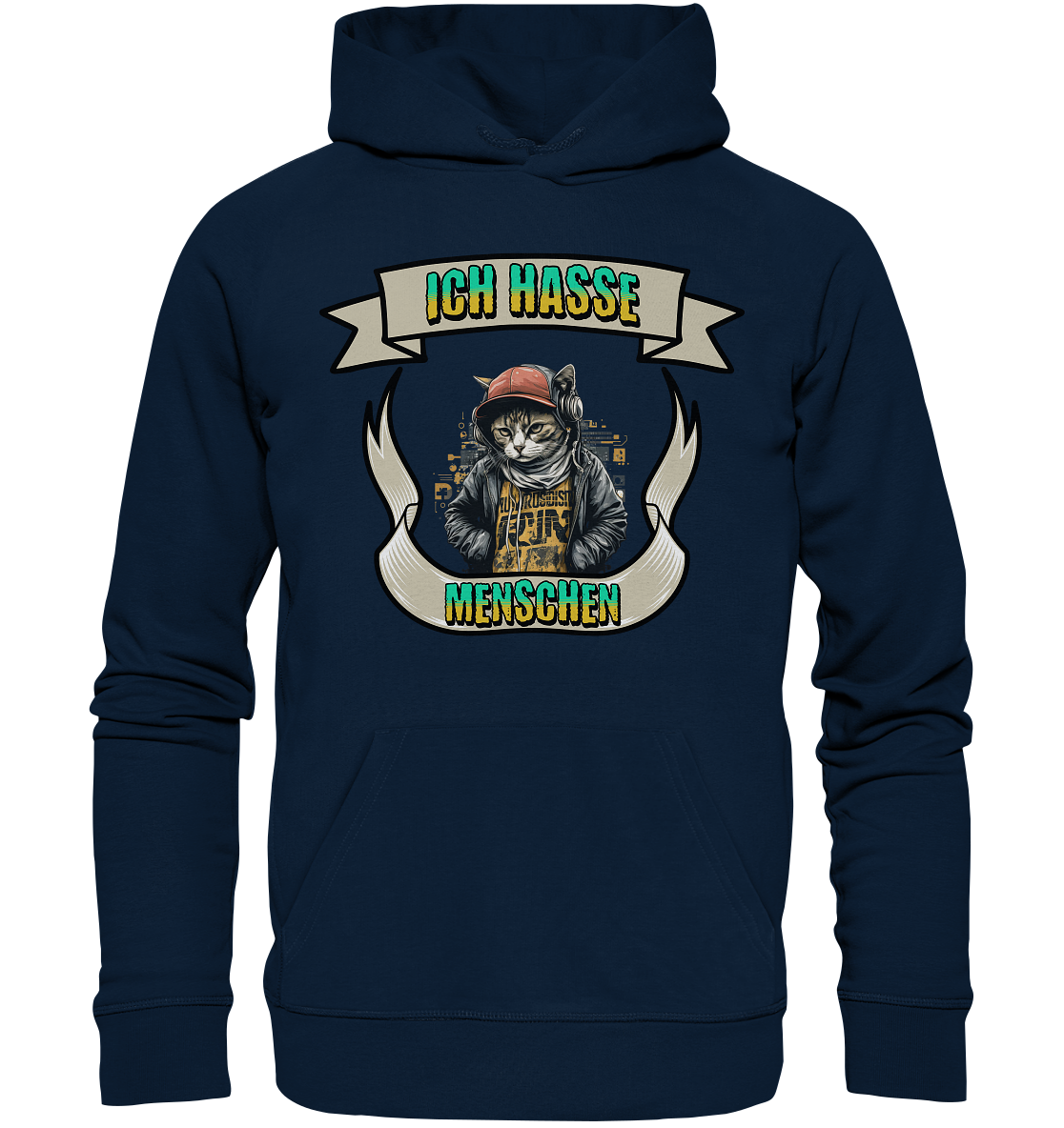 Streetwear- Ich hasse Menschen - Organic Basic Hoodie