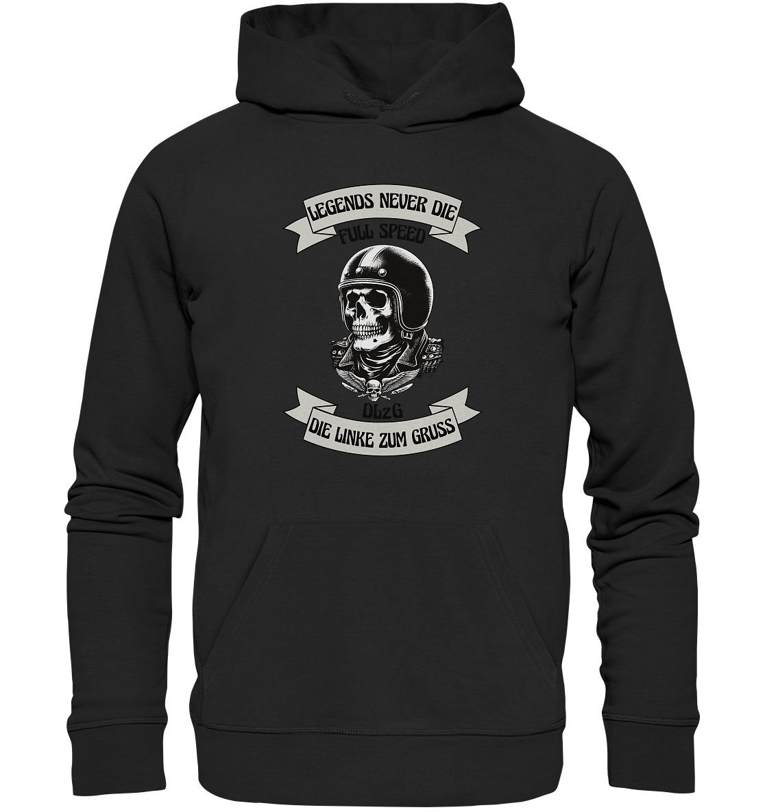 DLzG - Legends never Die - Organic Basic Hoodie