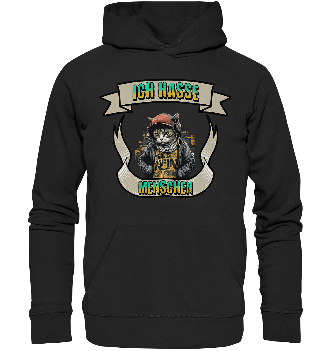 Streetwear- Ich hasse Menschen - Organic Basic Hoodie