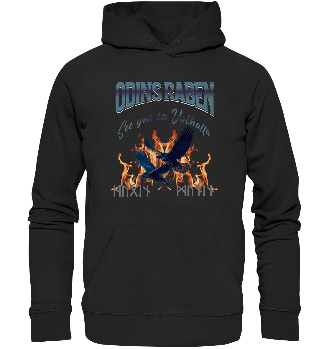 Raben Odins mystisch - Organic Basic Hoodie