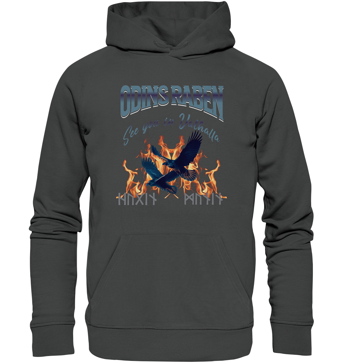Raben Odins mystisch - Organic Basic Hoodie