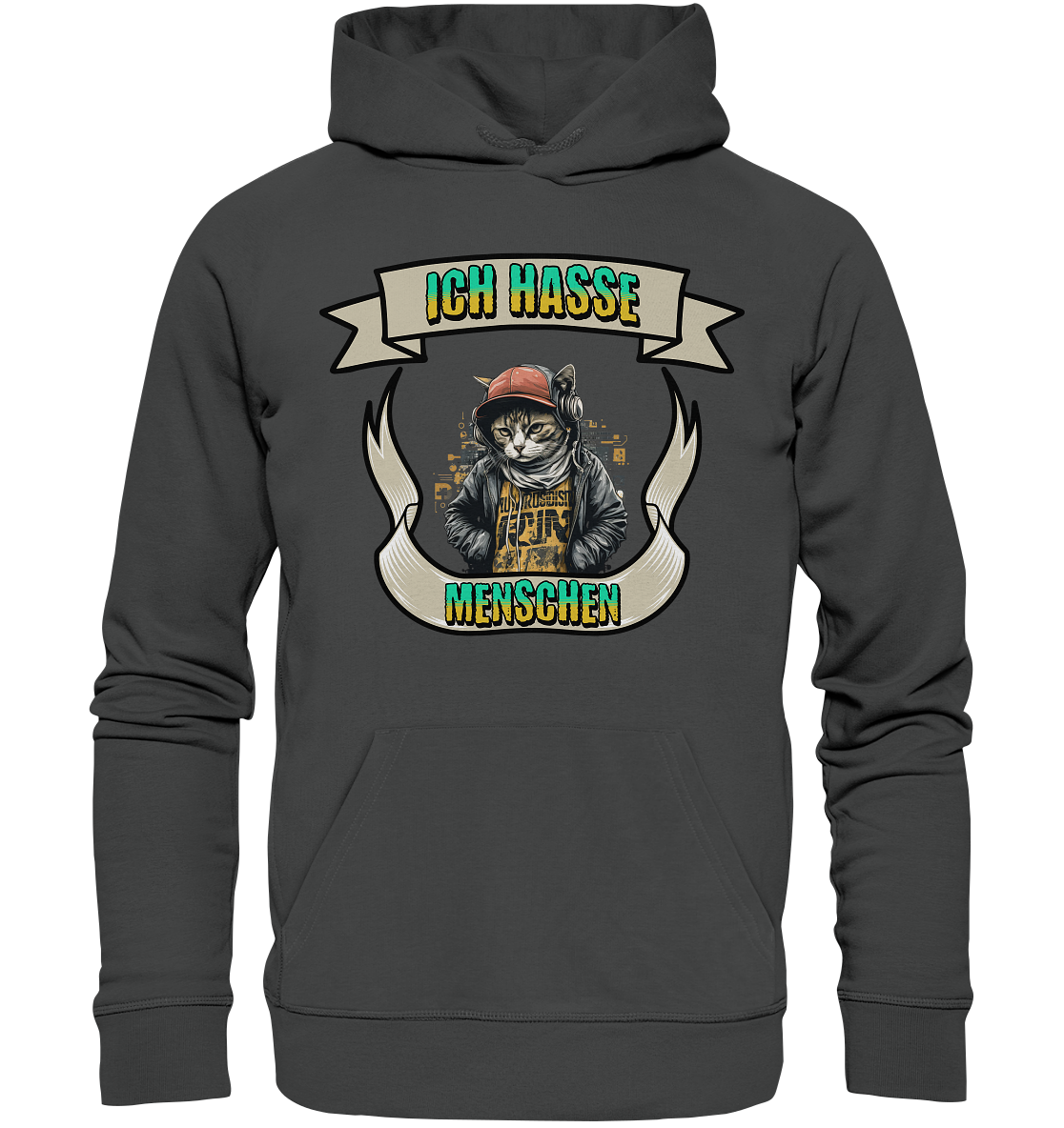 Streetwear- Ich hasse Menschen - Organic Basic Hoodie