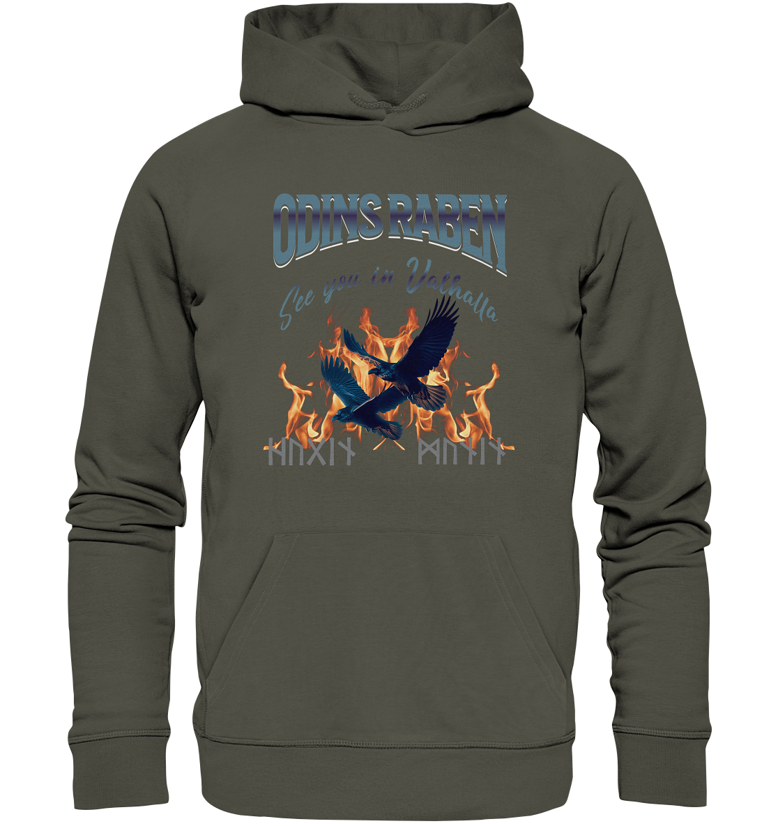 Raben Odins mystisch - Organic Basic Hoodie