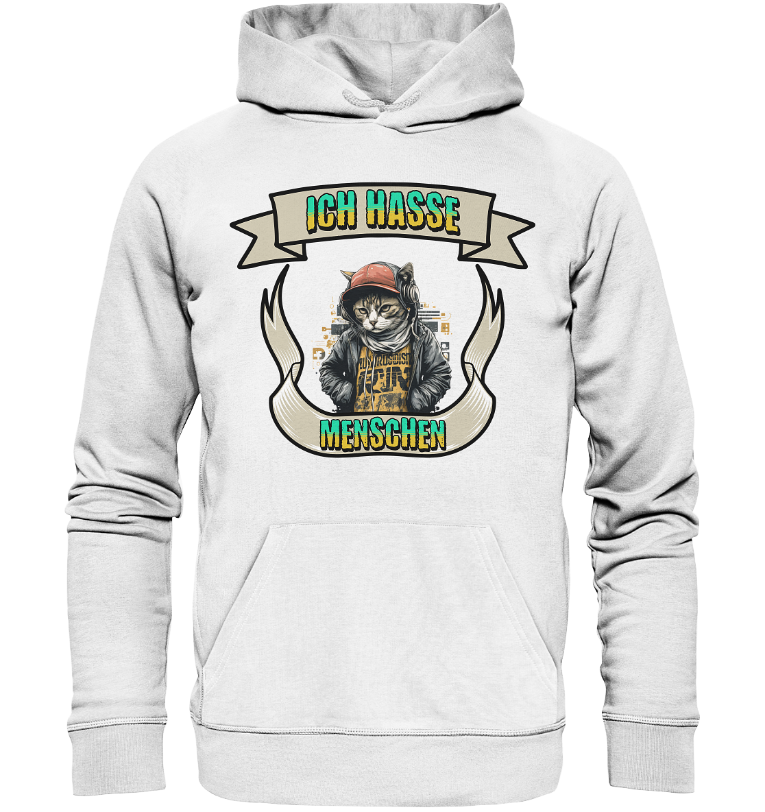 Streetwear- Ich hasse Menschen - Organic Basic Hoodie