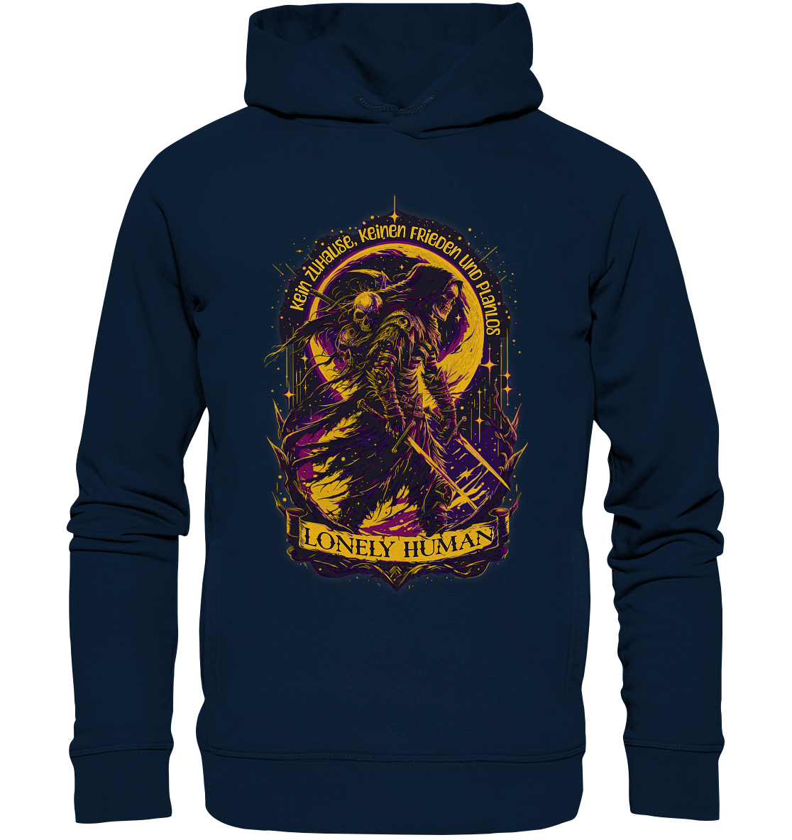 Streetwear Einsamer Mensch - Organic Fashion Hoodie