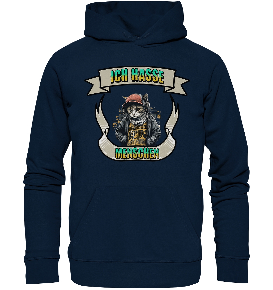 Streetwear- Ich hasse Menschen - Organic Hoodie