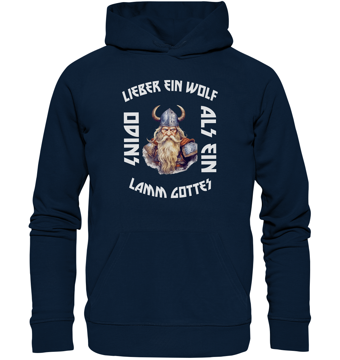 LIEBER EIN WOLF ODINS NO 2 - STREETWEAR - STATEMENT - Organic Hoodie