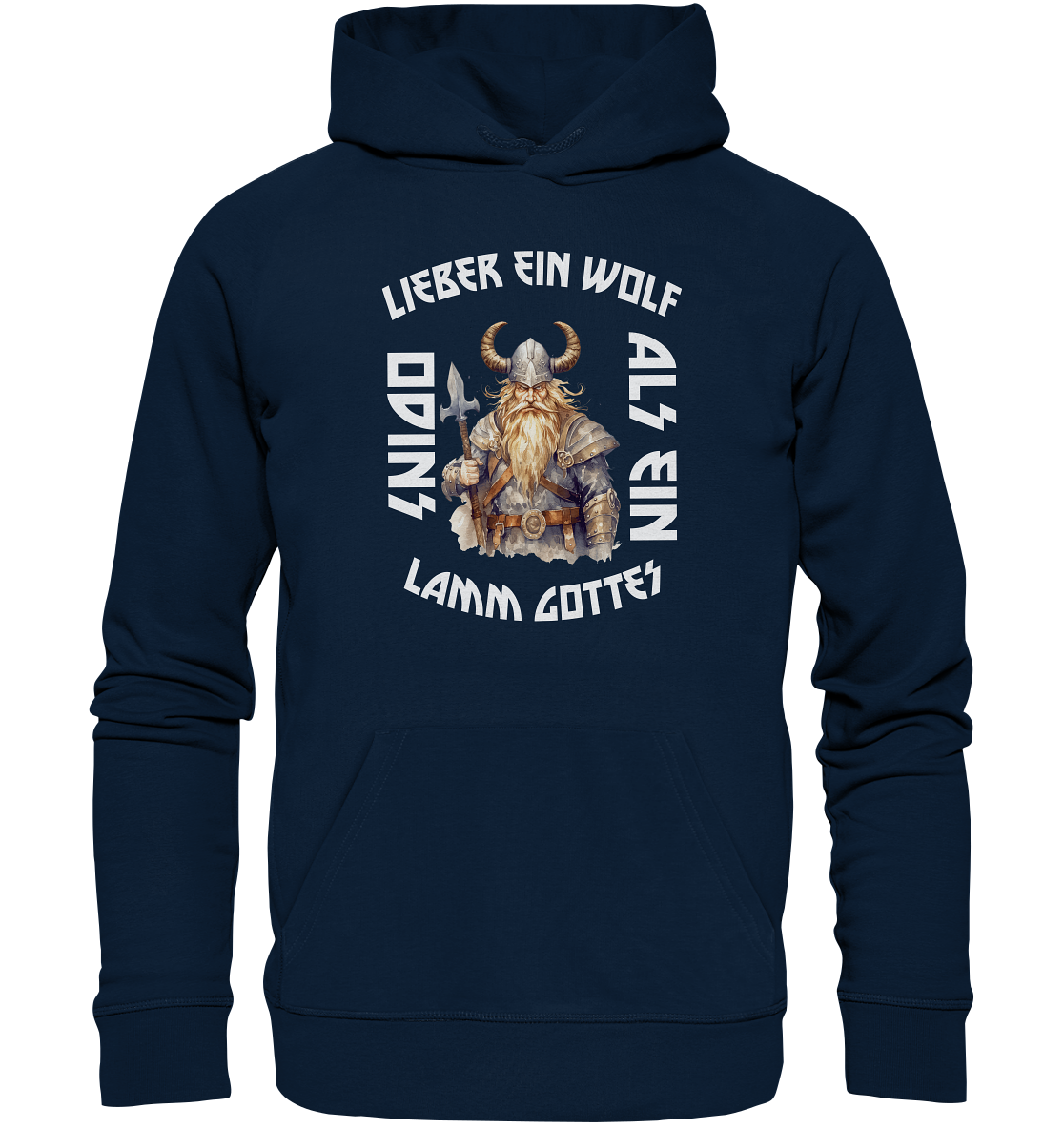 LIEBER EIN WOLF ODINS NO 3 - STREETWEAR - STATEMENT - Organic Hoodie