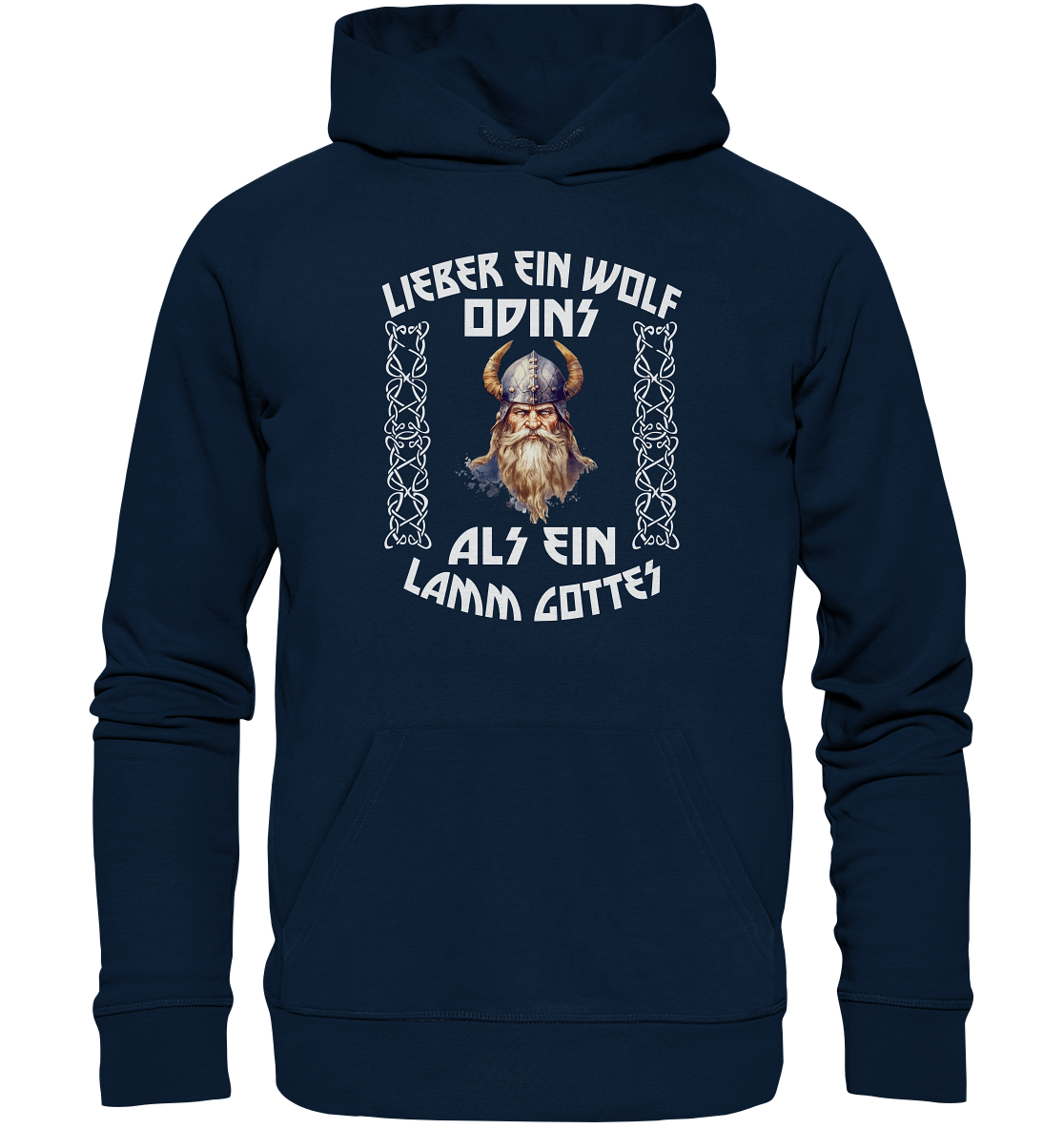 LIEBER EIN WOLF ODINS NO 4 - STREETWEAR - STATEMENT - Organic Hoodie