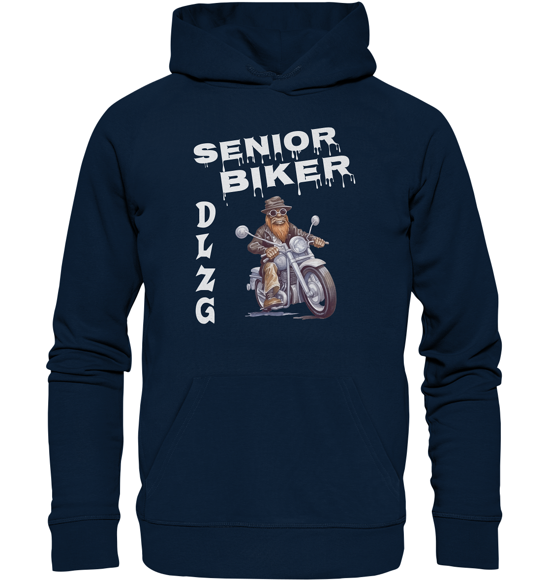 DLzG Opa Biker Fun Motiv 3- Organic Hoodie