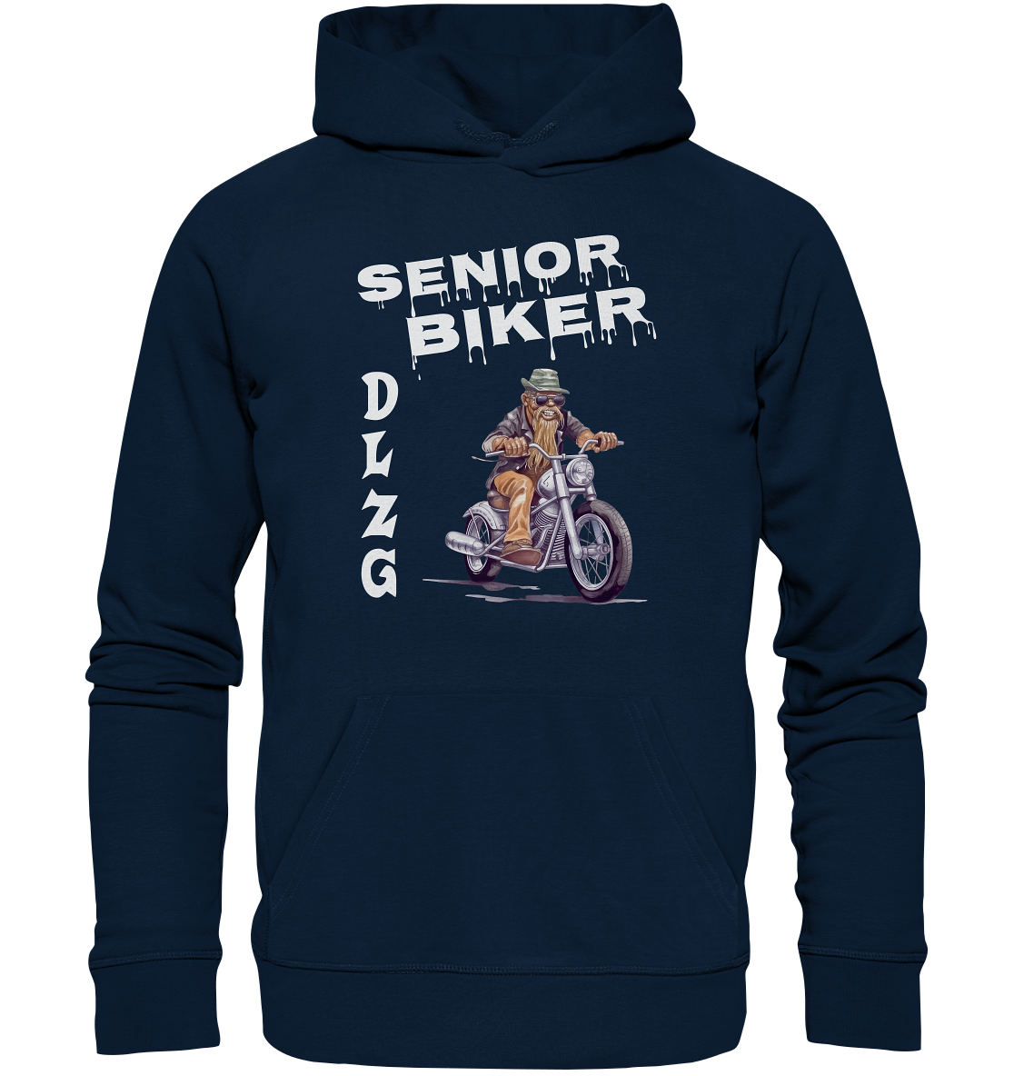 DLzG Opa Biker Fun Motiv 1- Organic Hoodie
