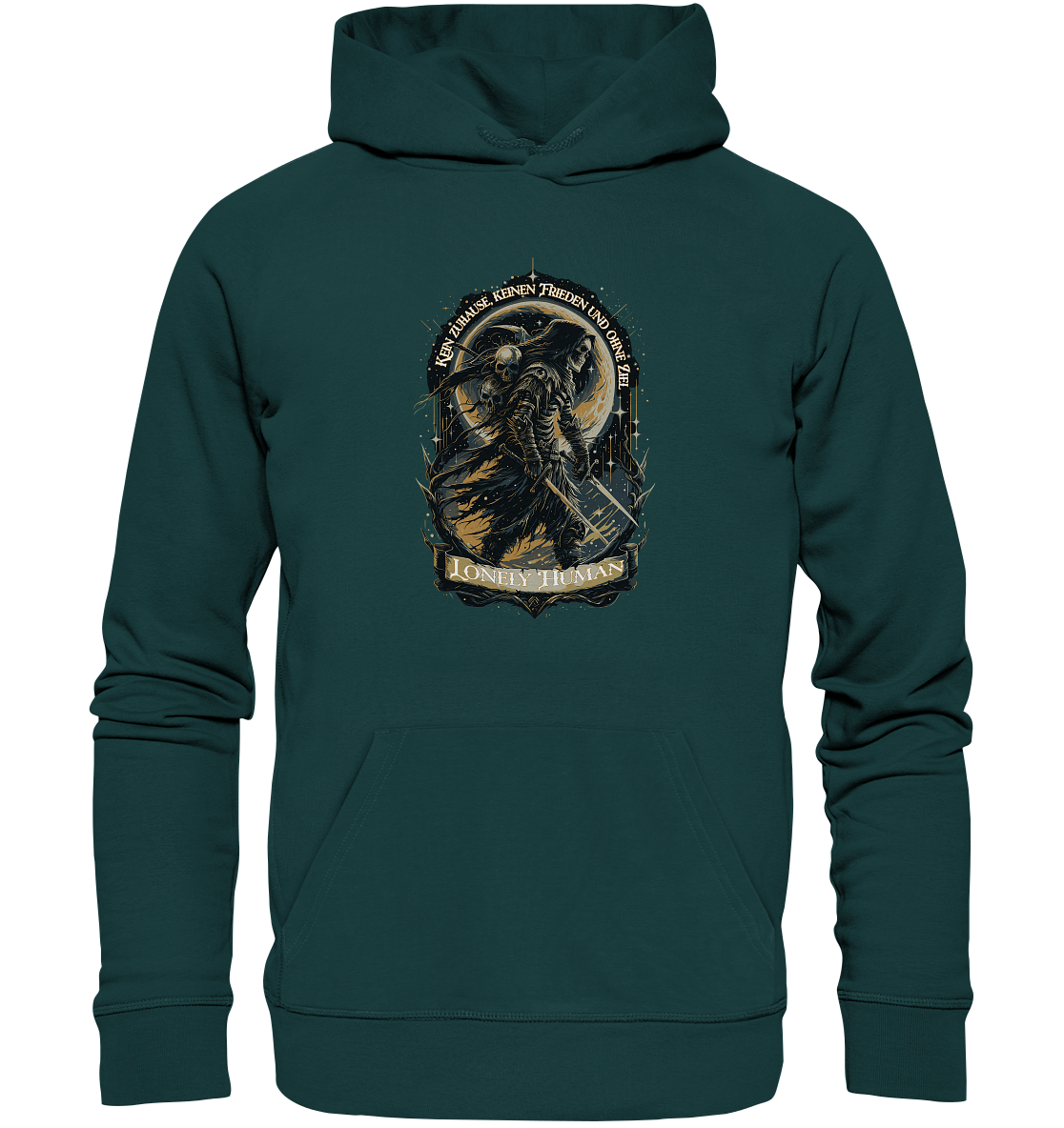 Streetwear Einsamer Mensch Ohne Ziel - Organic Hoodie