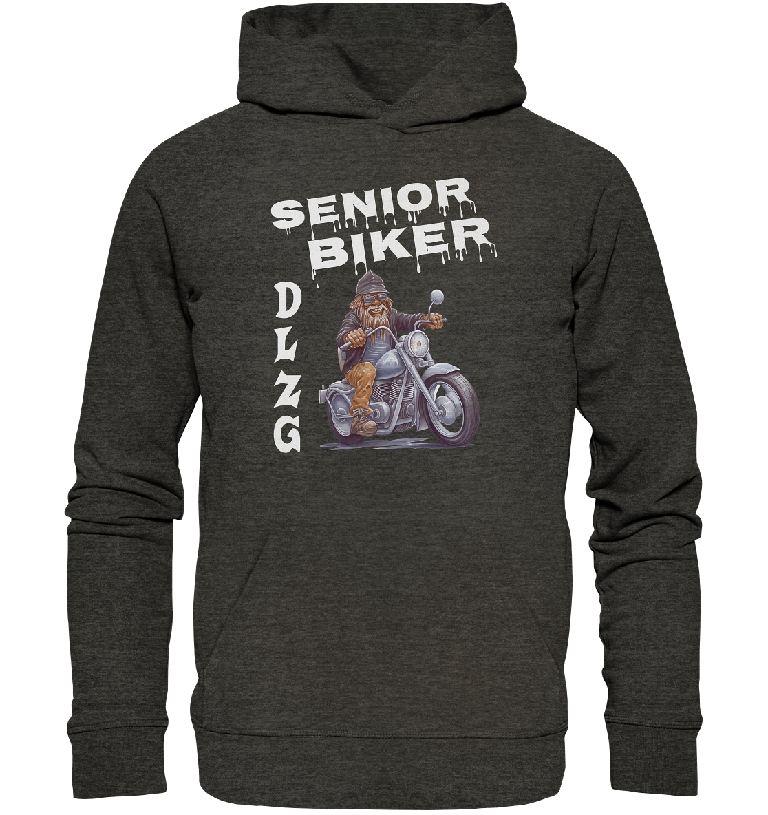 DLzG Opa Biker Fun Motiv 4- Organic Hoodie
