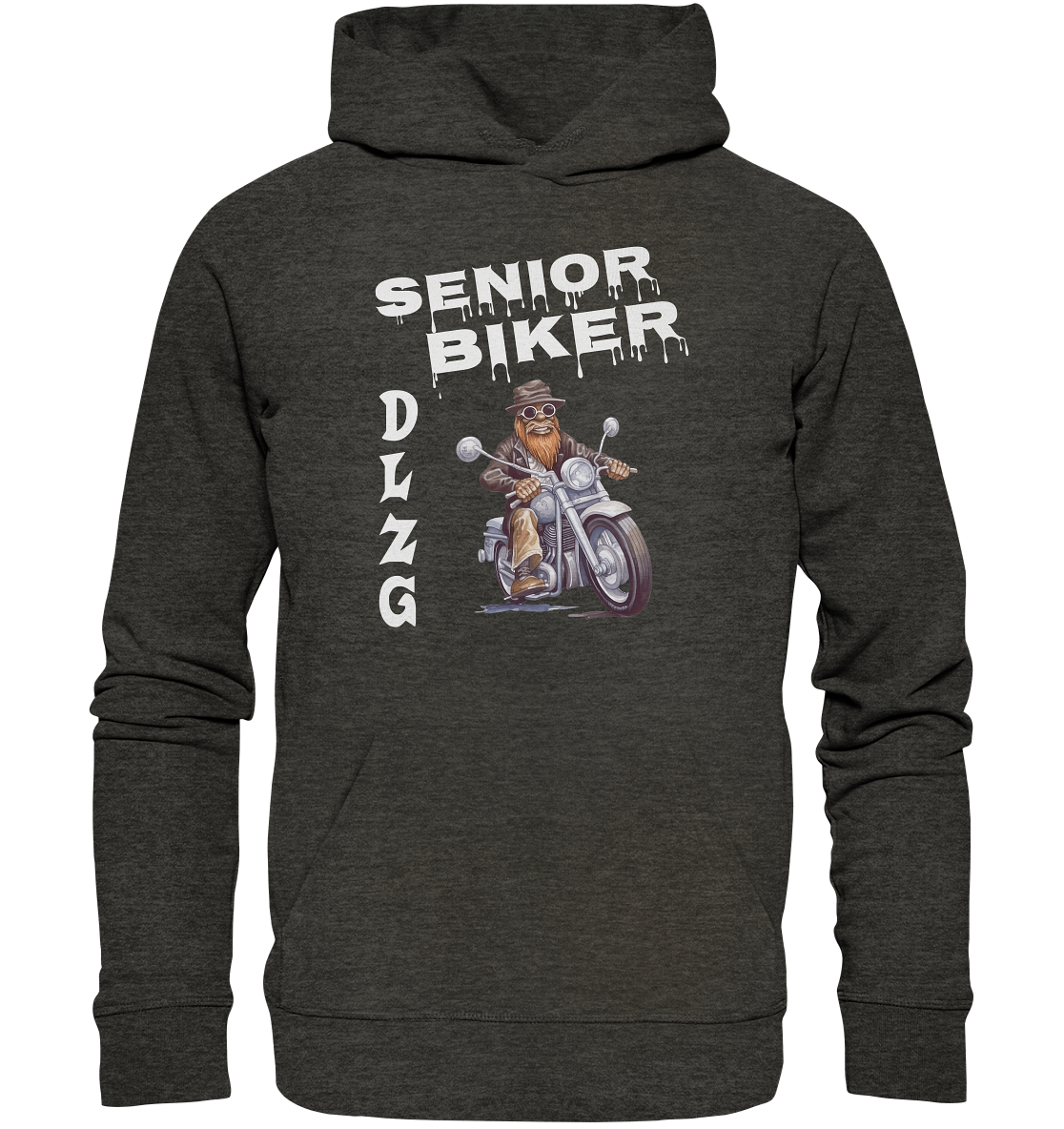 DLzG Opa Biker Fun Motiv 3- Organic Hoodie