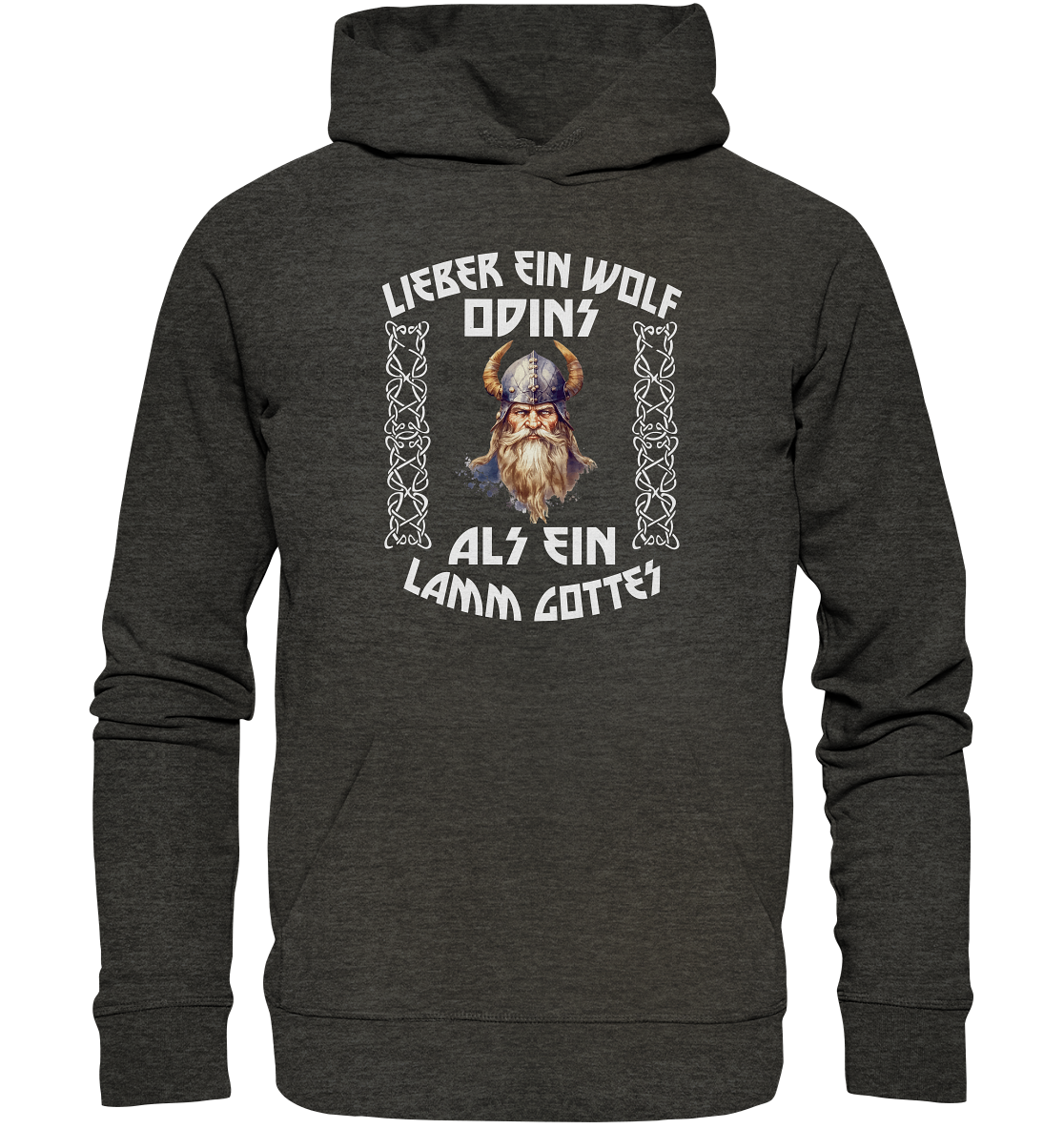 LIEBER EIN WOLF ODINS NO 4 - STREETWEAR - STATEMENT - Organic Hoodie