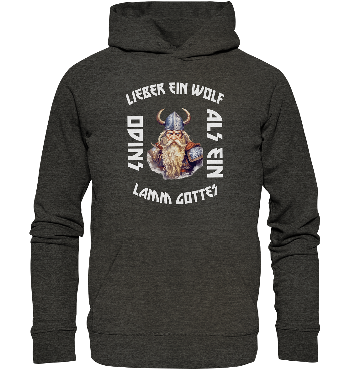 LIEBER EIN WOLF ODINS NO 2 - STREETWEAR - STATEMENT - Organic Hoodie