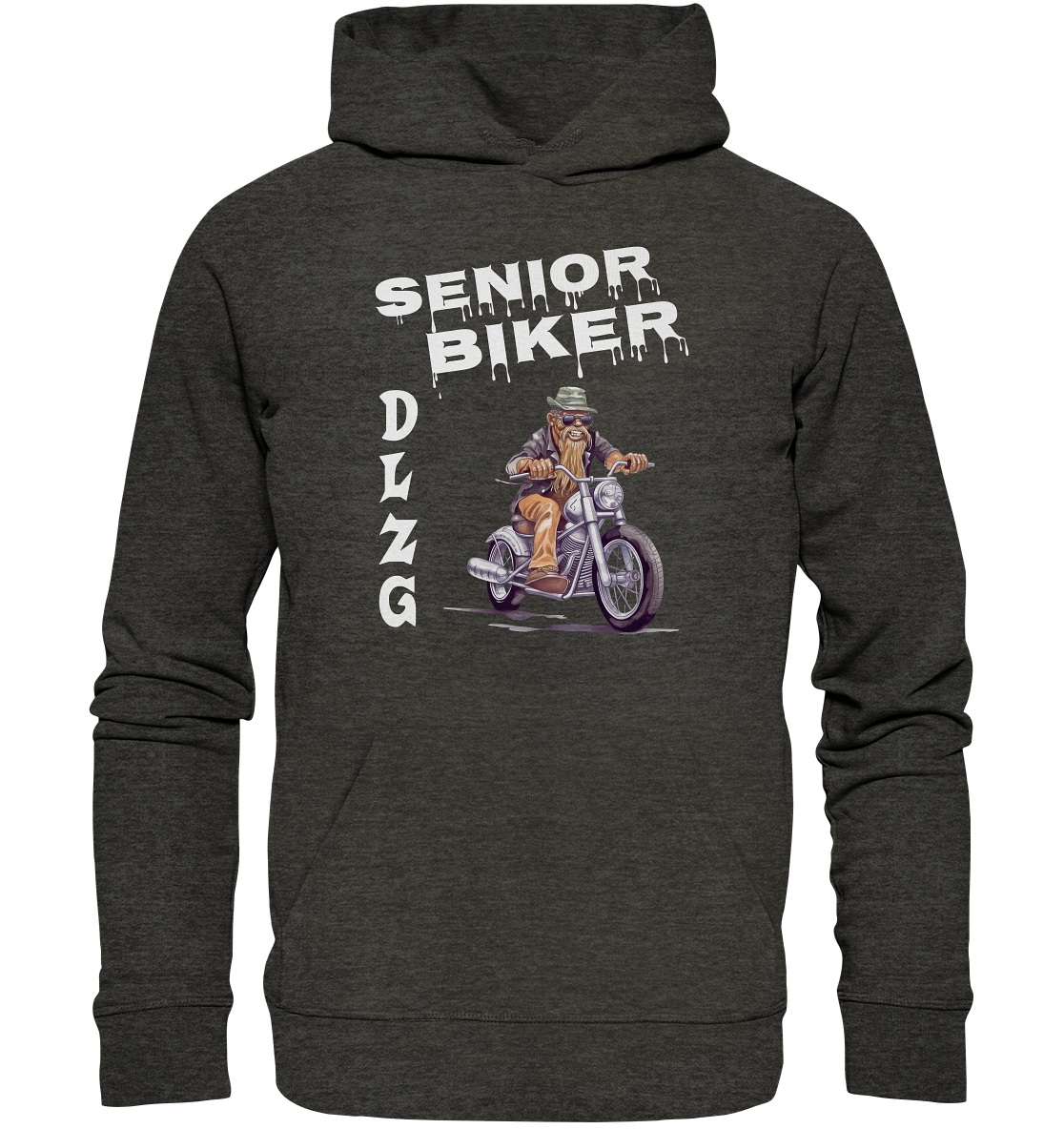 DLzG Opa Biker Fun Motiv 1- Organic Hoodie