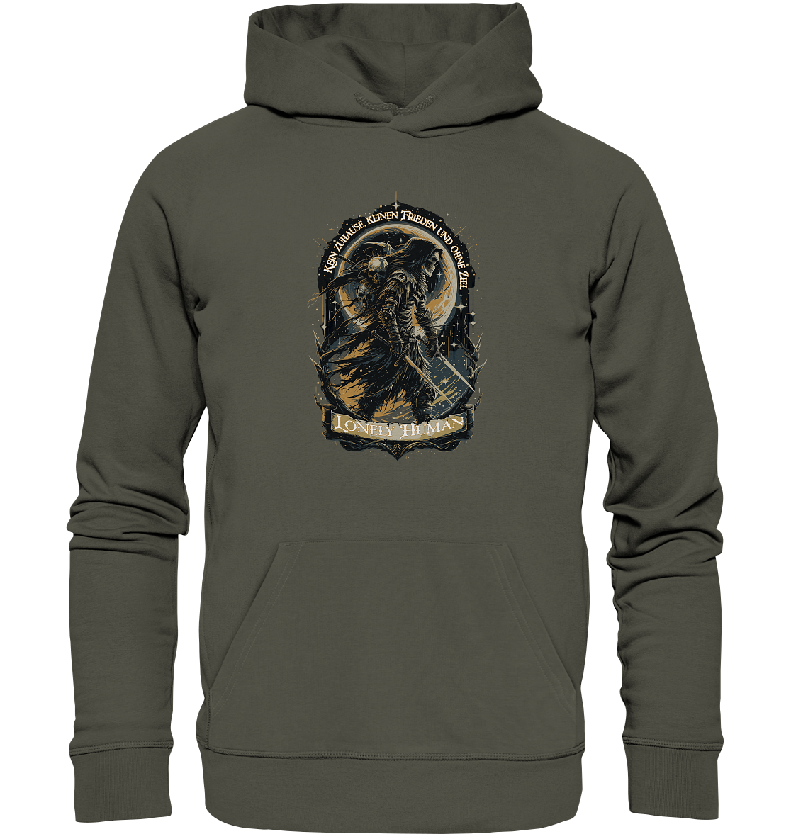Streetwear Einsamer Mensch Ohne Ziel - Organic Hoodie