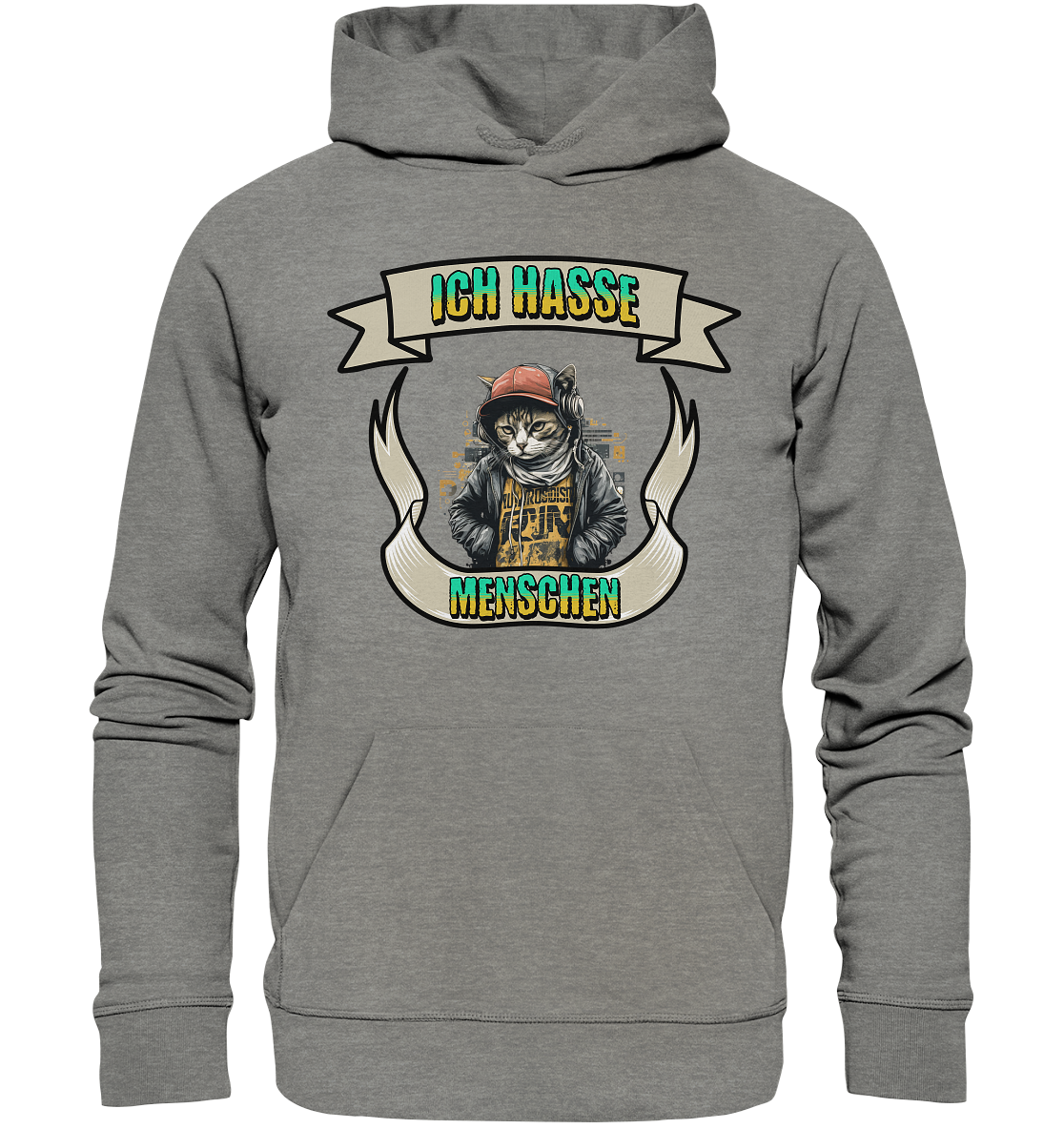 Streetwear- Ich hasse Menschen - Organic Hoodie