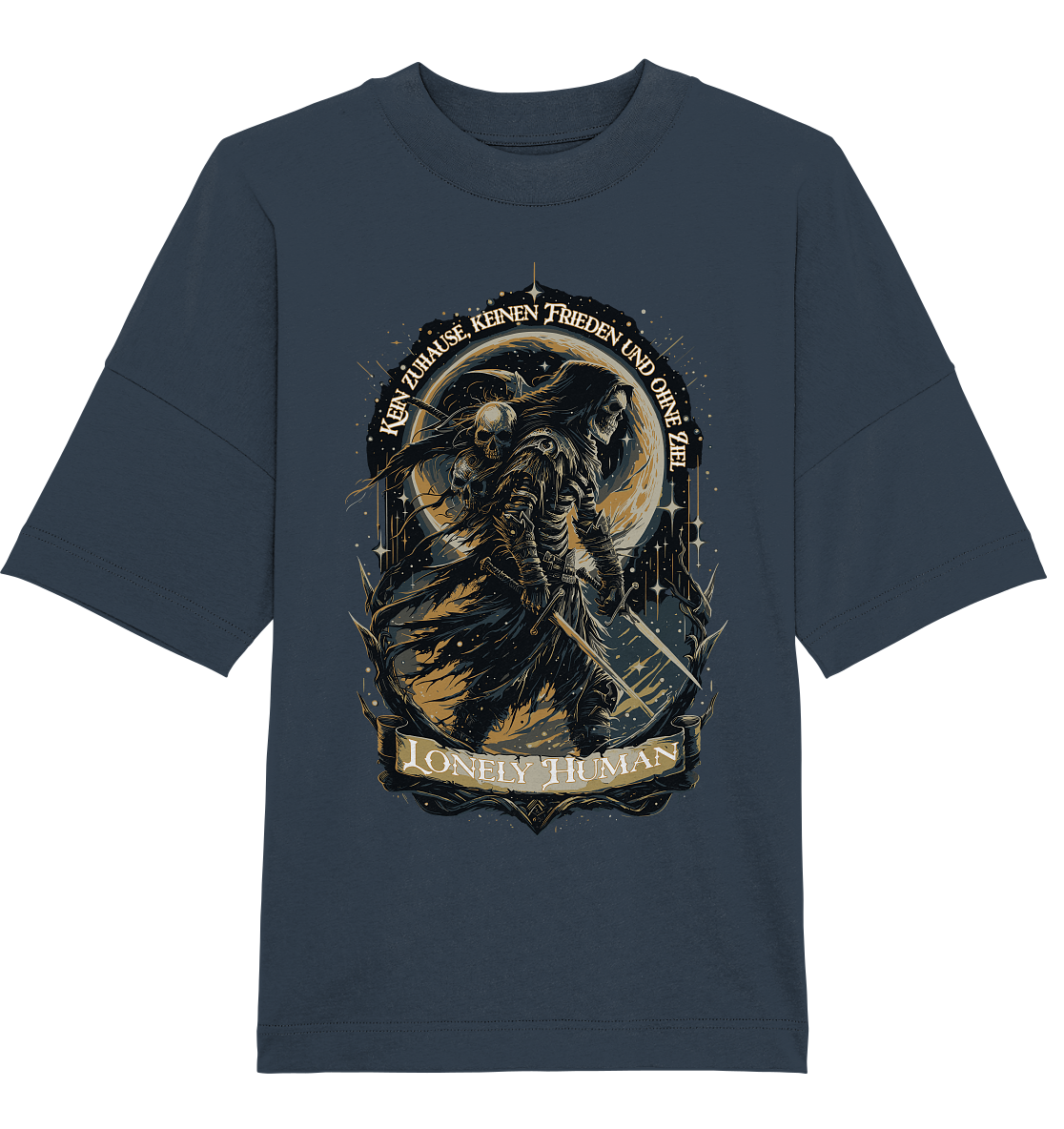 Streetwear Einsamer Mensch Ohne Ziel - Organic Oversize Shirt