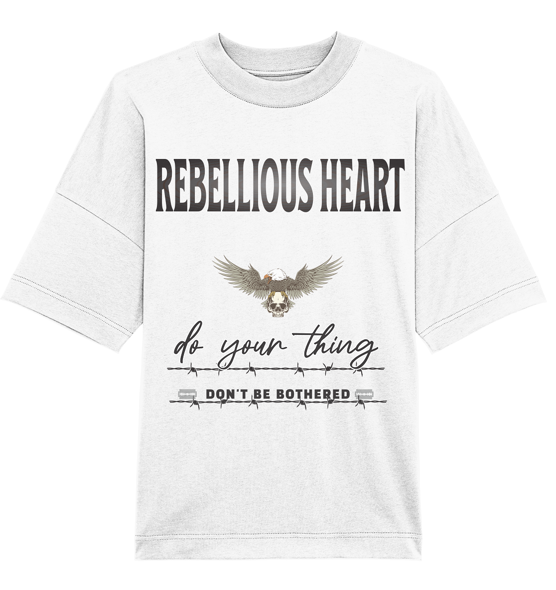 Rebellisches Herz Streetwear - Organic Oversize Shirt