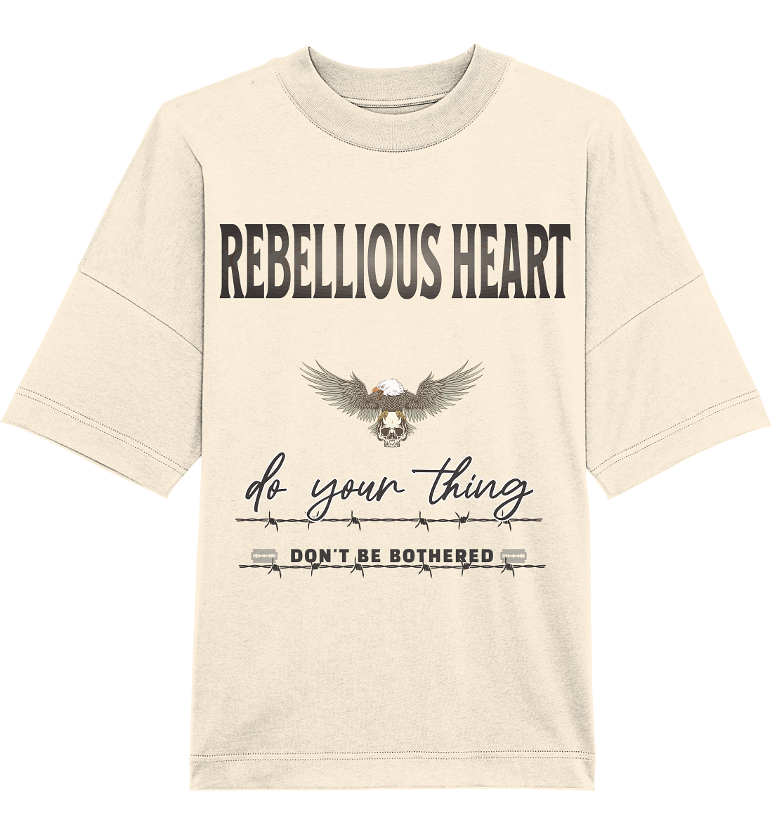 Rebellisches Herz Streetwear - Organic Oversize Shirt