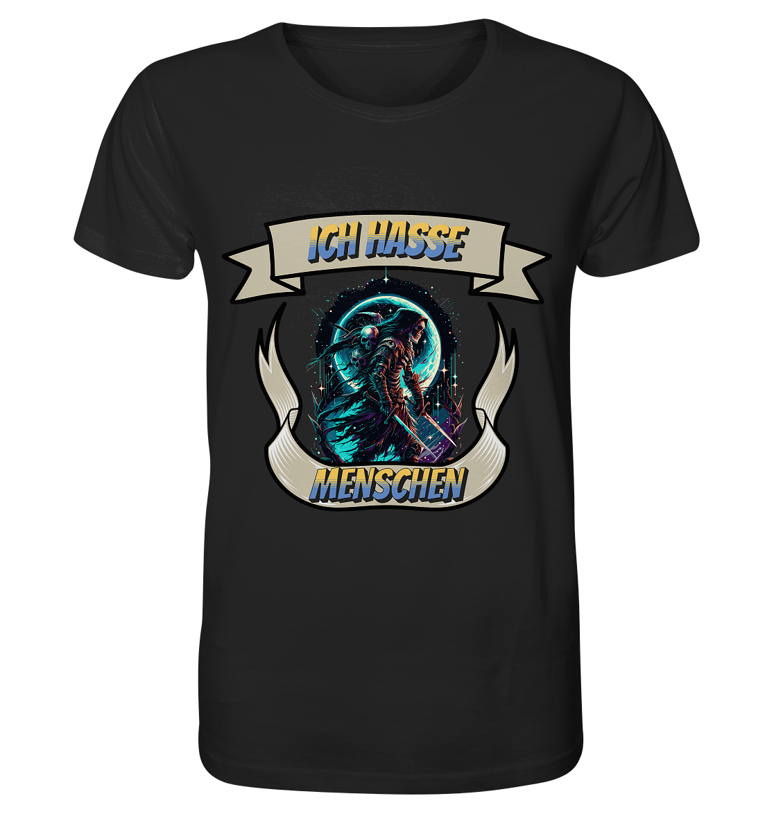 Reaper - Ich hasse Menschen Streetwear - Organic Shirt