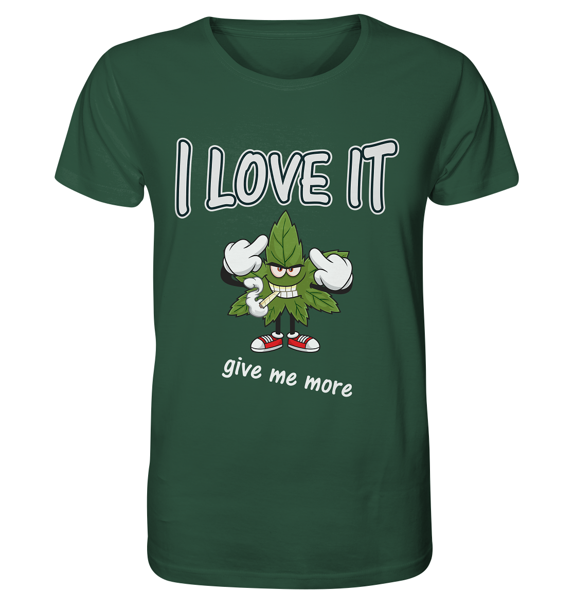 Grünes T-Shirt Kiffer Organic Shirt - i love it Spass T-Shirts