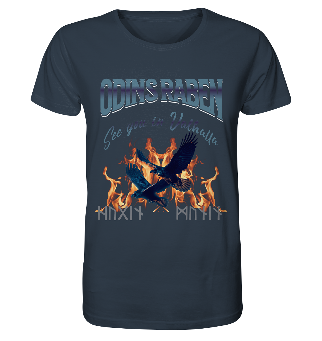 Raben Odins mystisch - Organic Shirt
