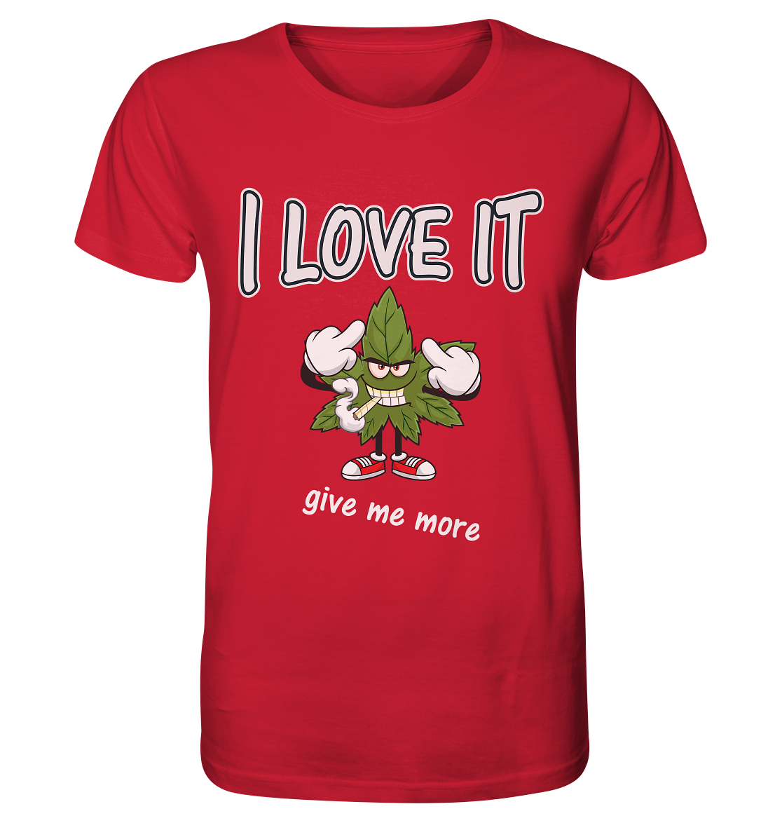 Rotes T-Shirt Kiffer Organic Shirt - i love it Spass T-Shirts