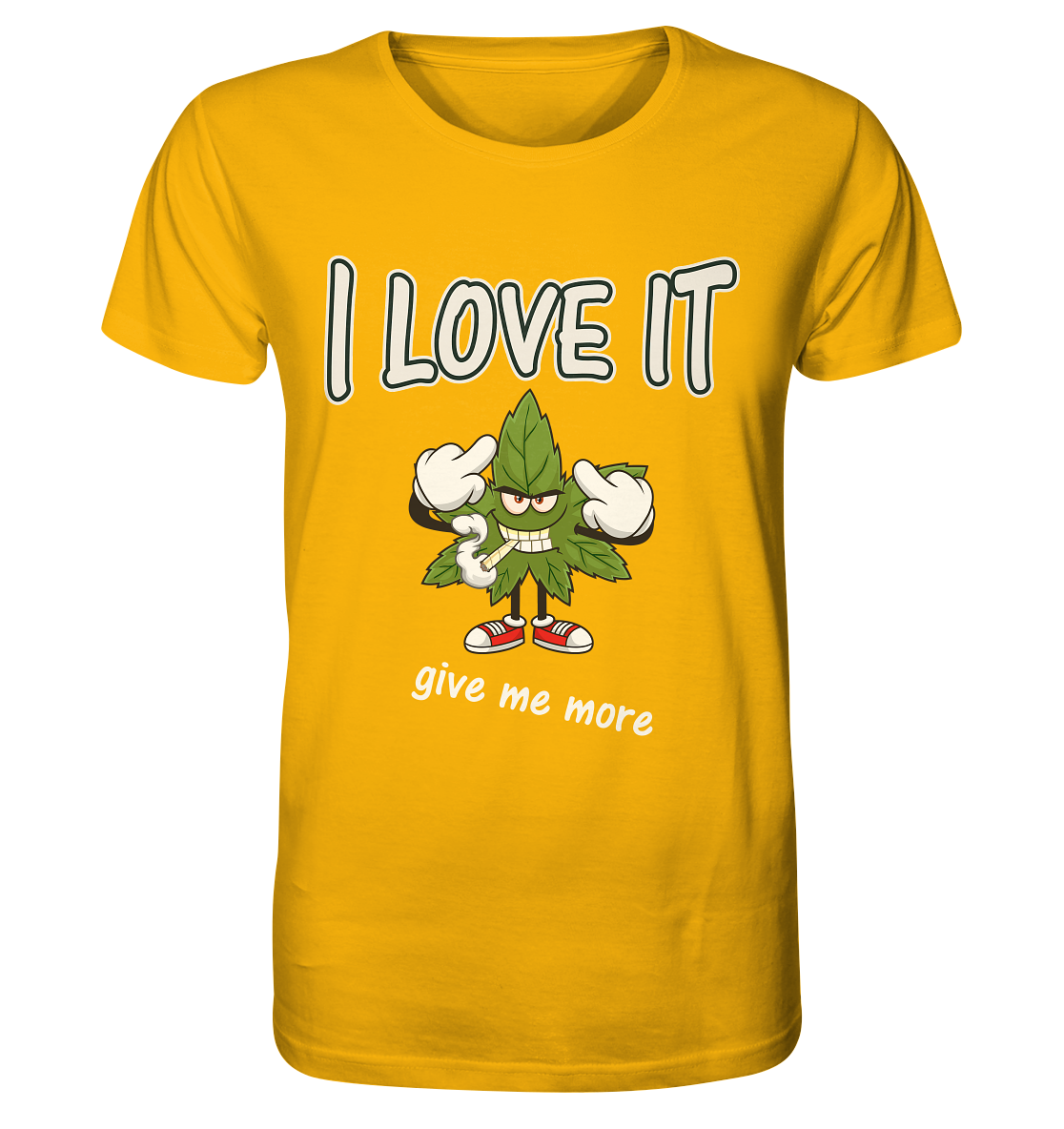 Gelbes T-Shirt Kiffer Organic Shirt - i love it Spass T-Shirts