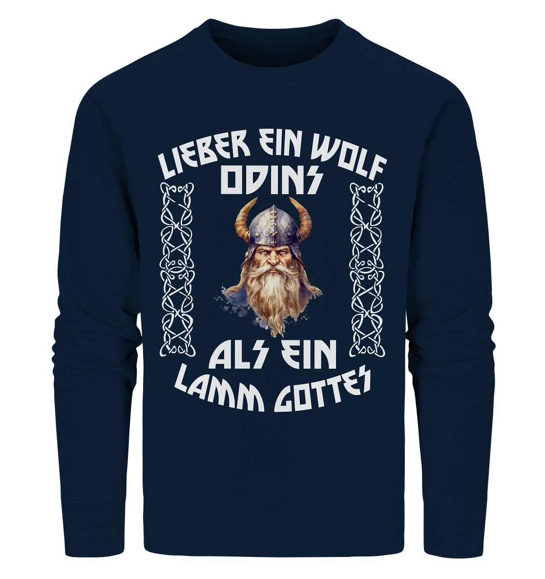 LIEBER EIN WOLF ODINS NO 4 - STREETWEAR - STATEMENT - Organic Sweatshirt