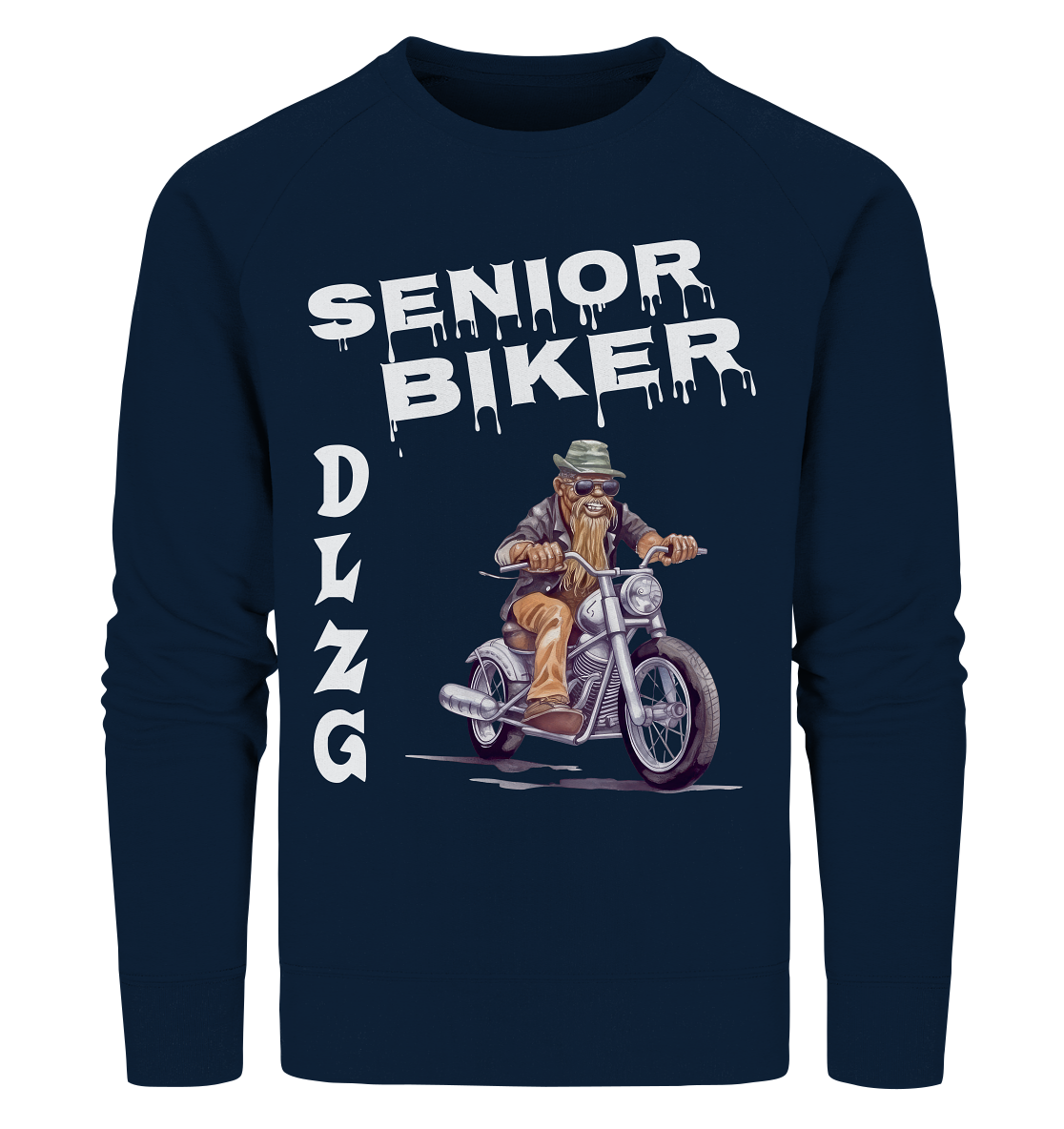 DLzG Opa Biker Fun Motiv 1- Organic Sweatshirt
