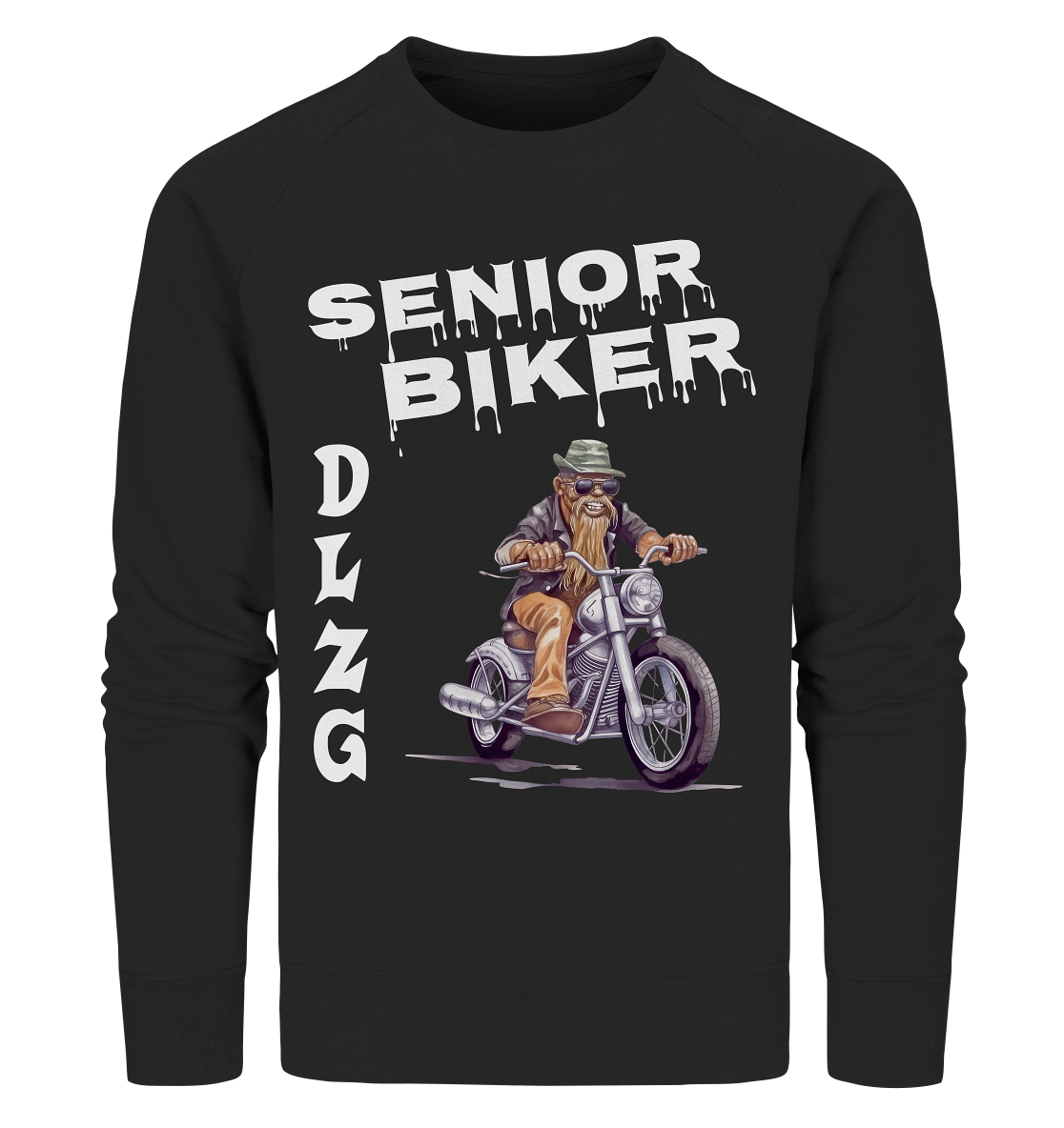 DLzG Opa Biker Fun Motiv 1- Organic Sweatshirt