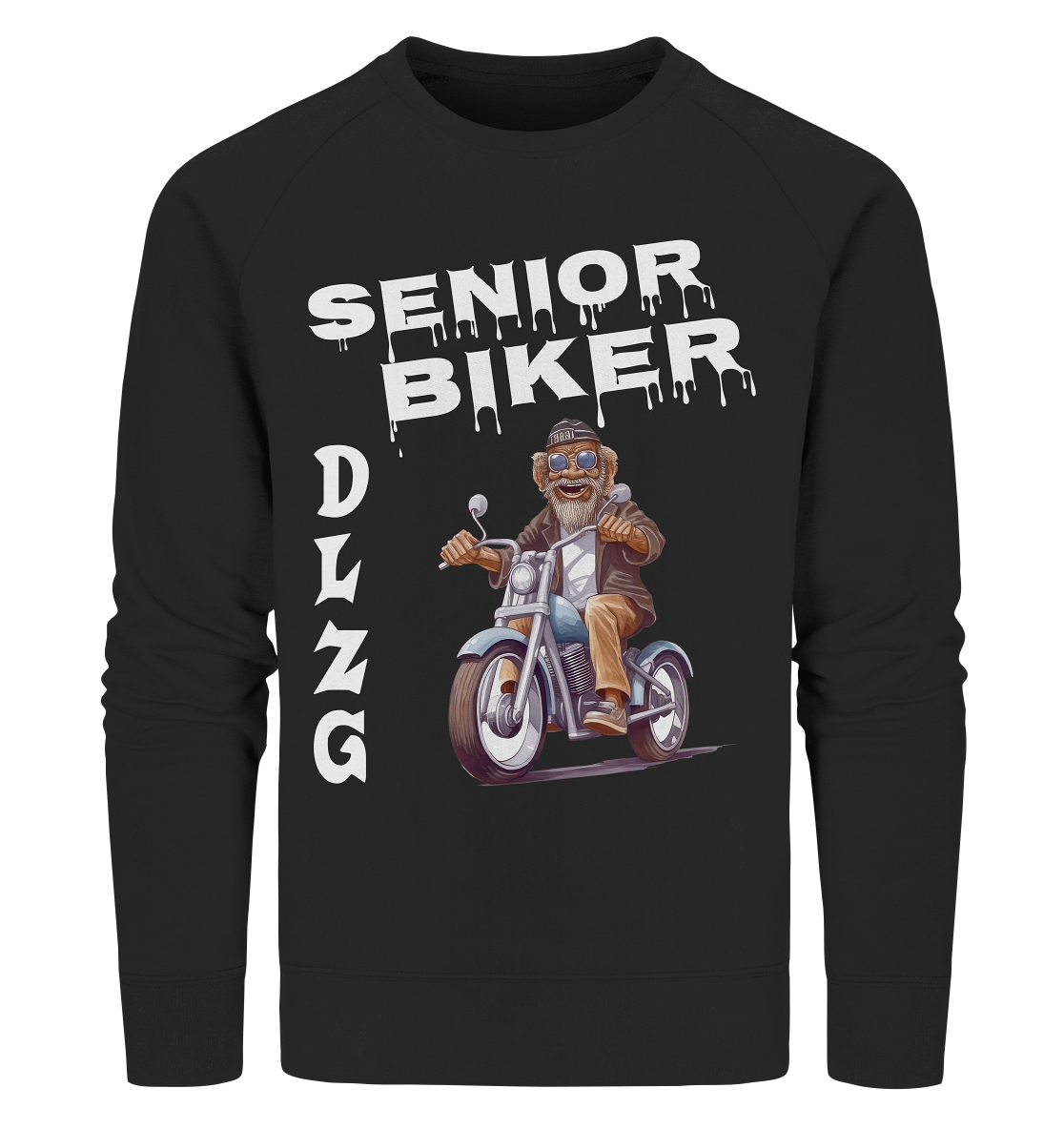 DLzG Opa Biker Fun Motiv 2- Organic Sweatshirt