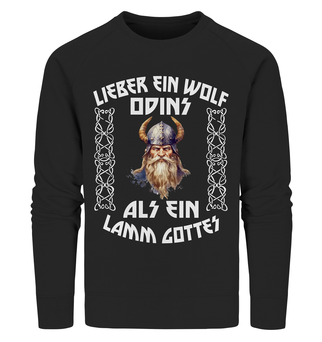 LIEBER EIN WOLF ODINS NO 4 - STREETWEAR - STATEMENT - Organic Sweatshirt