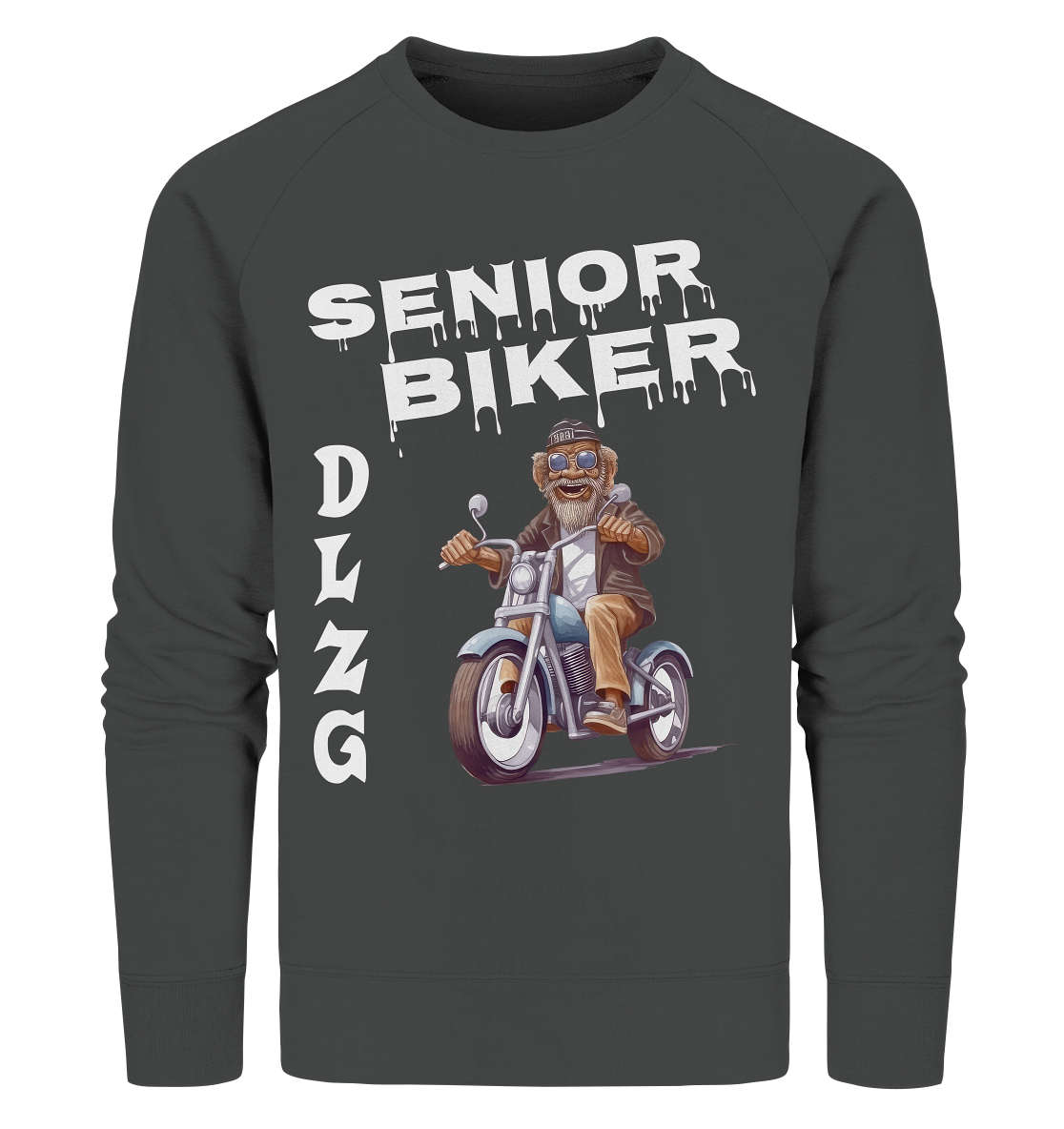 DLzG Opa Biker Fun Motiv 2- Organic Sweatshirt